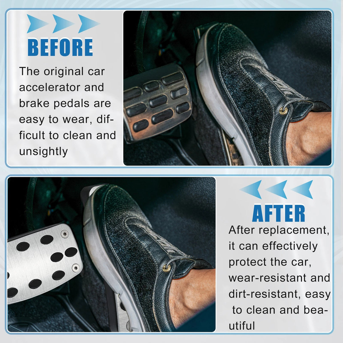 Anti-Slip Gas Brake Pedal Pads for Mitsubishi