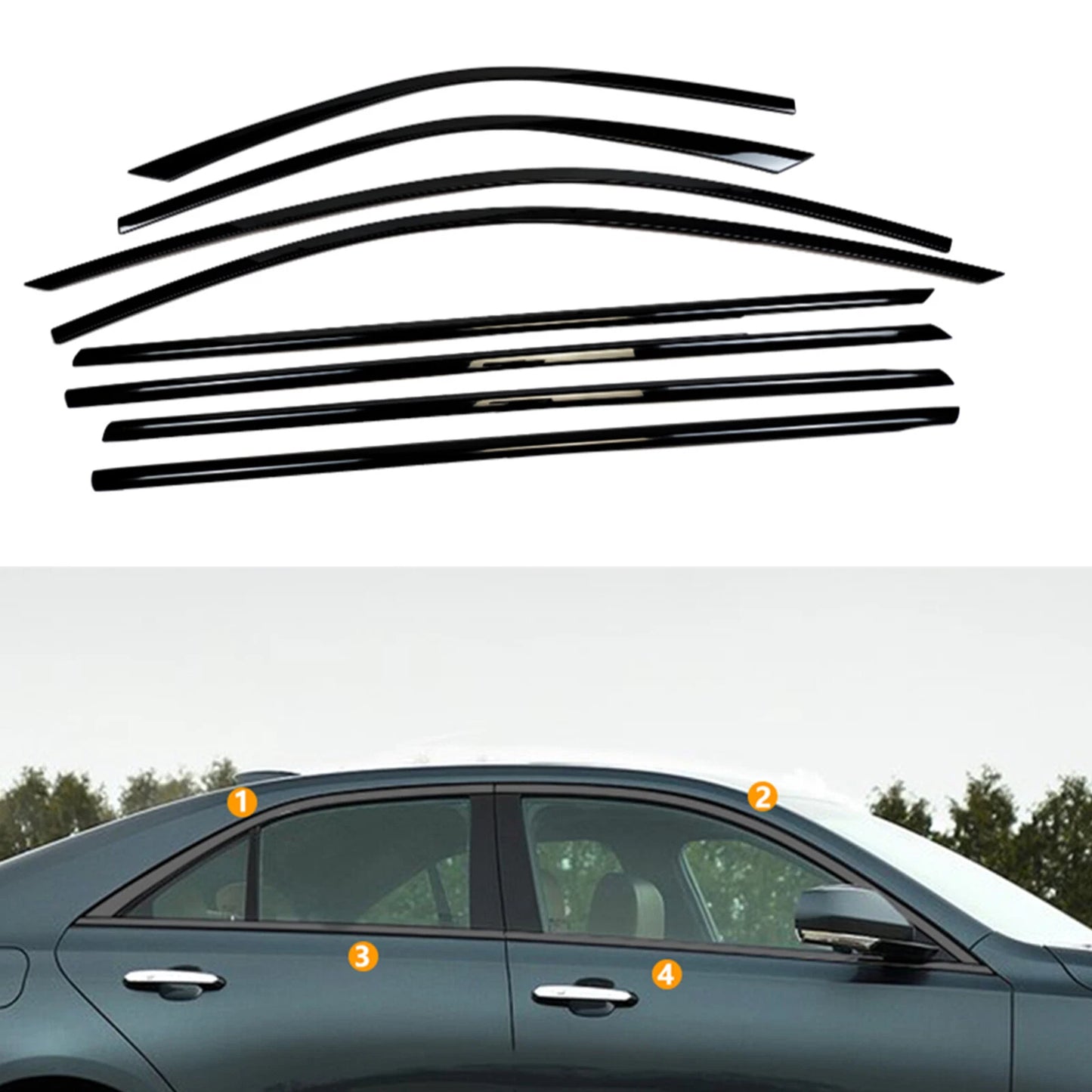 Window Moulding Strips for Cadillac ATS (2014-2017)