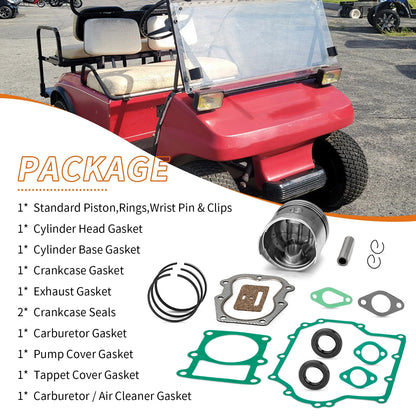 Piston Gasket Kit, Standard Bore for Club Car Gas Golf Cart (1986–1991)