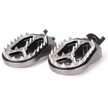 Grey Shark Teeth Racing Foot Pegs for Kawasaki KX250 KX450 (2008-2015)