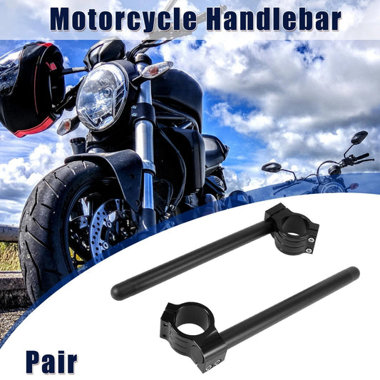 1 Pair / 41mm / Motorcycle Handlebar Clip Ons Black for Universal
