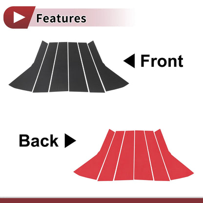 Carbon Fiber Black Door Pillar Window Trim for Ford Bronco Sport (2021-2023)