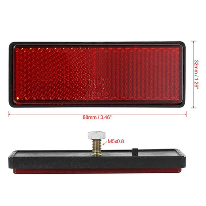 2 x M6x1.0 Rectangle Reflector Marker Cover for ATV Motorcycle
