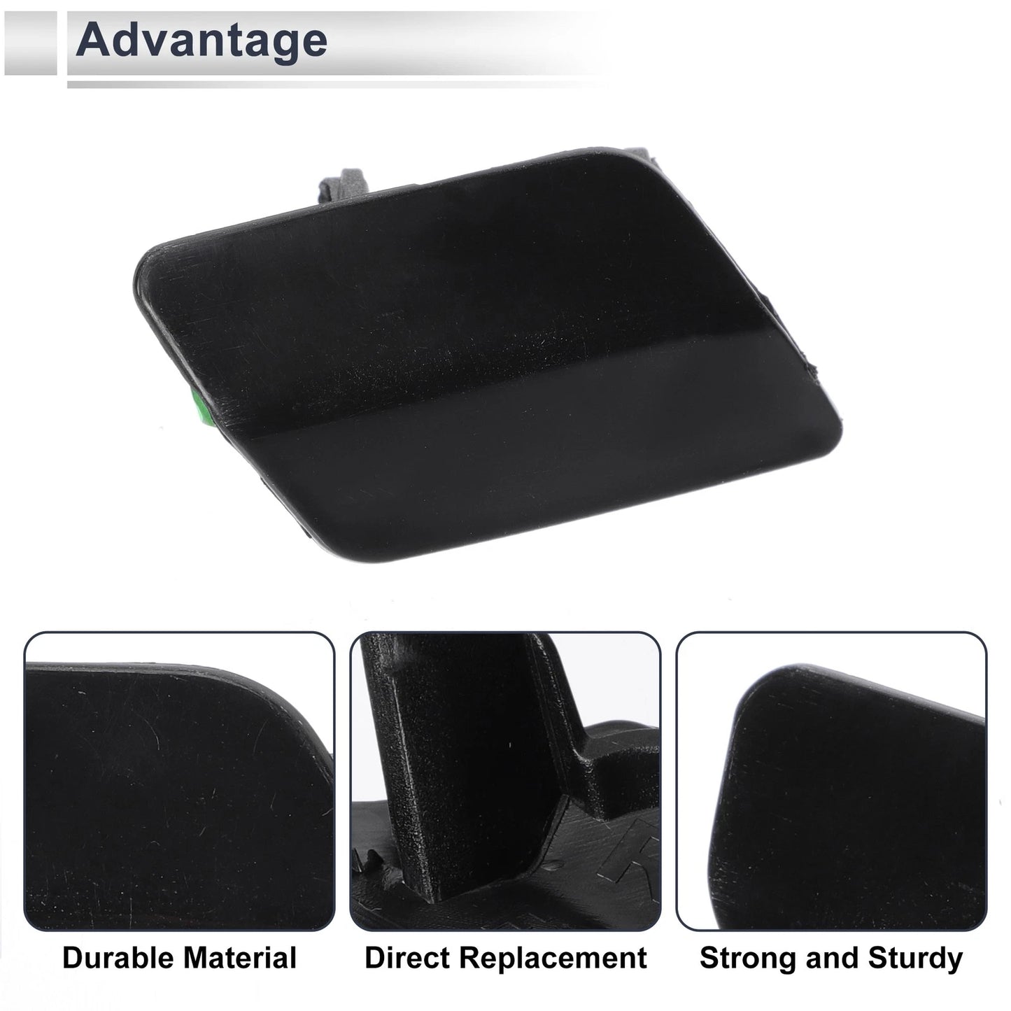 Front Right Side Bumper Headlight Washer Nozzle Cover Cap for BMW 335i GT Black