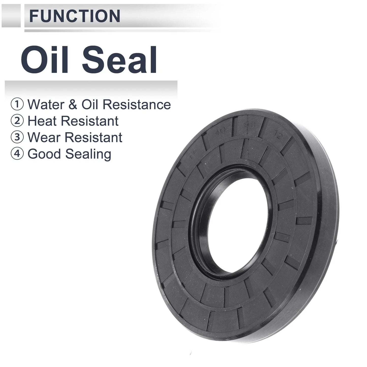 Oil Seal 40x90x12mm Seal Rotary Shaft Nitrile Rubber 5 Pcs for Car