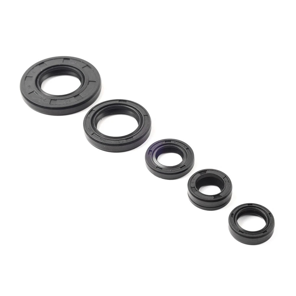 5Pcs Engine Gear Shaft Oil Seals for Yamaha YBR125 Motorcycle (2005-2016)