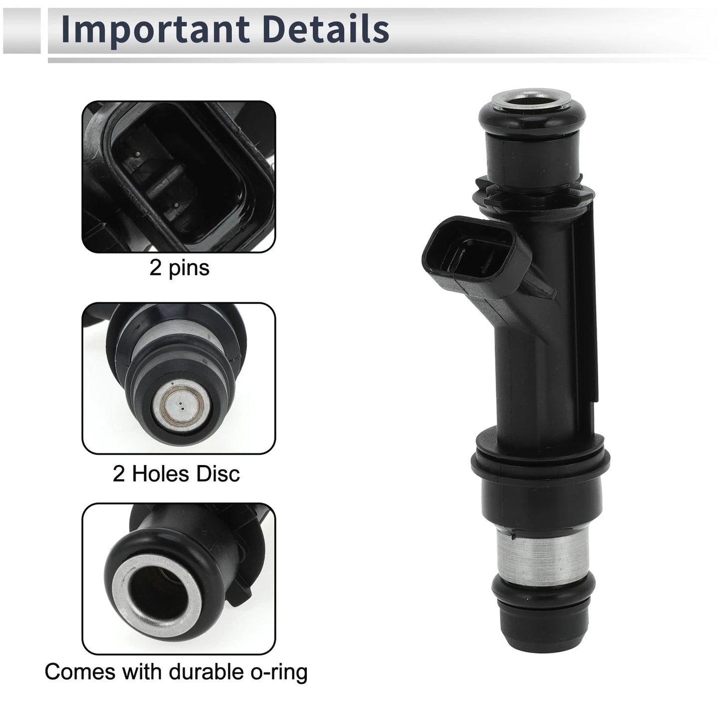 Fuel Injector for Suzuki Reno 2.0L (2005-2008) 1 Pc Black