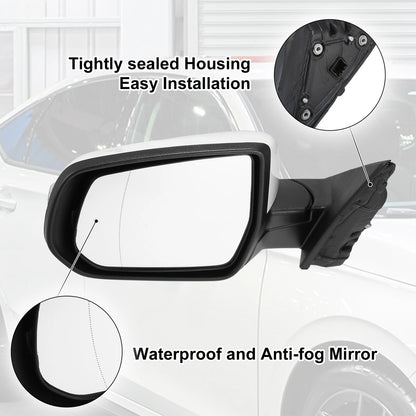 Left Side Exterior Door Mirror Assembly White for Chevrolet Malibu Hybrid