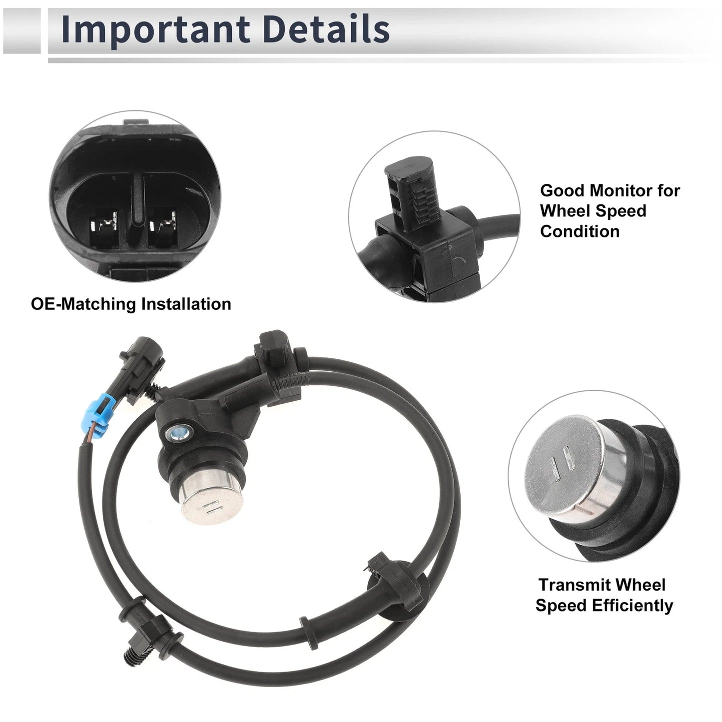 ABS Wheel Speed Sensor for Chevrolet Avalanche 1500 (04-06)