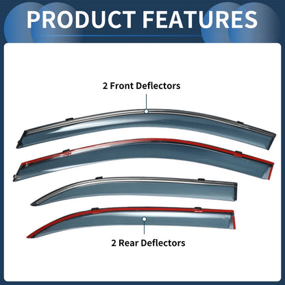 Window Deflectors  Side Vent Visors for Toyota Corolla (2003-2008)