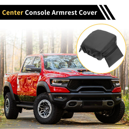 Arm Rest Cover for Jeep Wrangler Microfiber Leather with Storage Bag Black