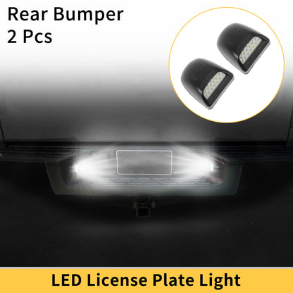 License Plate Light Tag Lamp White Lens for Chevrolet Silverado
