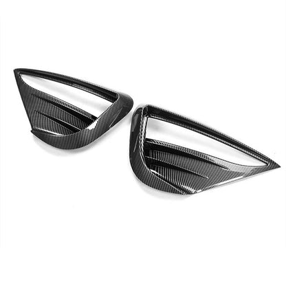 2 x Front Fog Light Covers for Tesla Model Y (2020-2024) Carbon Look