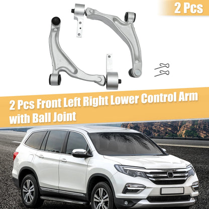 2 x Front Lower Control Arms with Ball Joints for Honda Pilot (2009-2015)