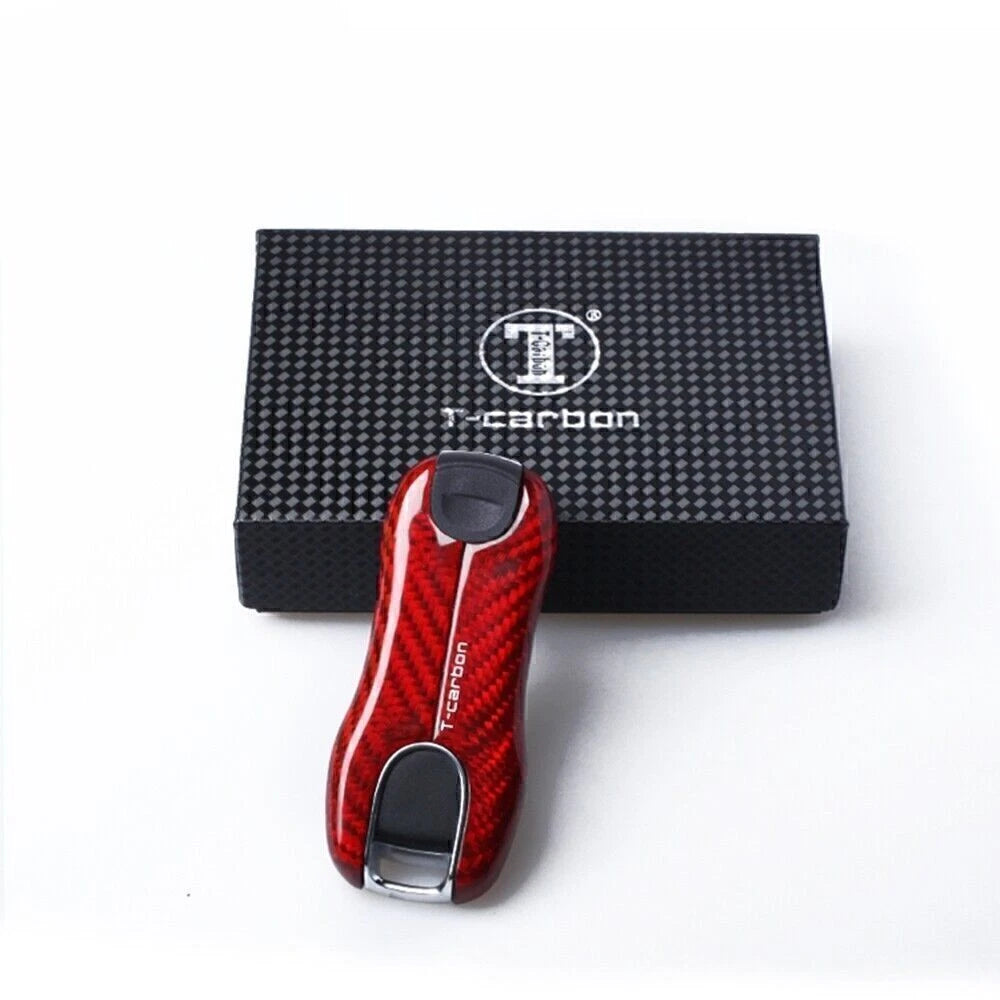 Carbon Fiber Key Case Cover for 2017-2018 Porsche Cayenne Panamera
