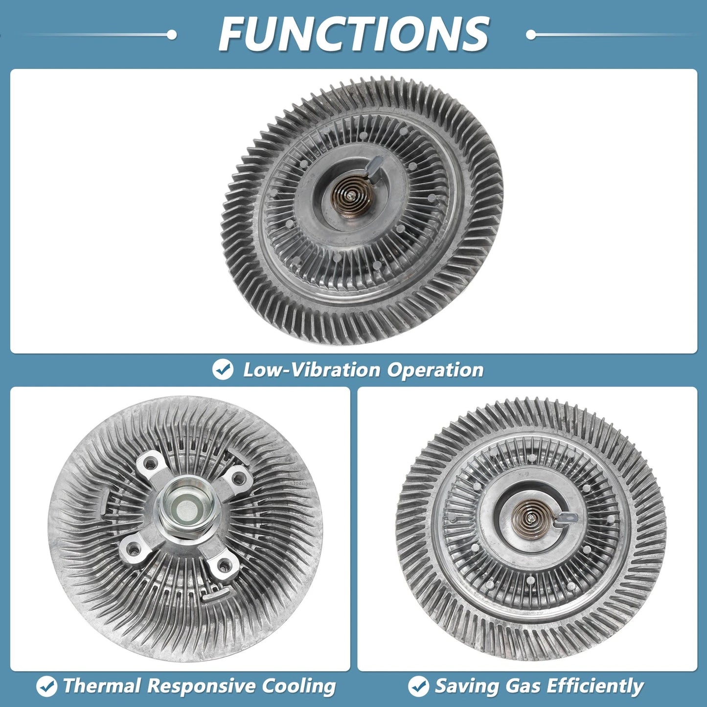 Engine Cooling Fan Clutch for Dodge Ram 2500 V8 (1998 - 1999, 2001)