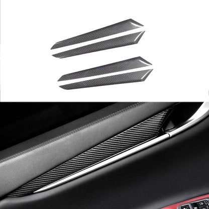 Carbon Fiber Interior Door Cover Trim Strip for Maserati Quattroporte 2014-21