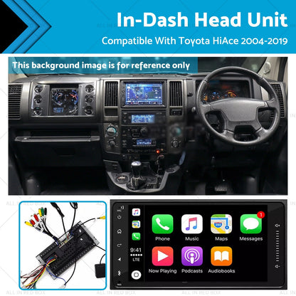 7" Android 13 Head Unit Bluetooth WiFi GPS for Toyota HiAce (2004-2019)