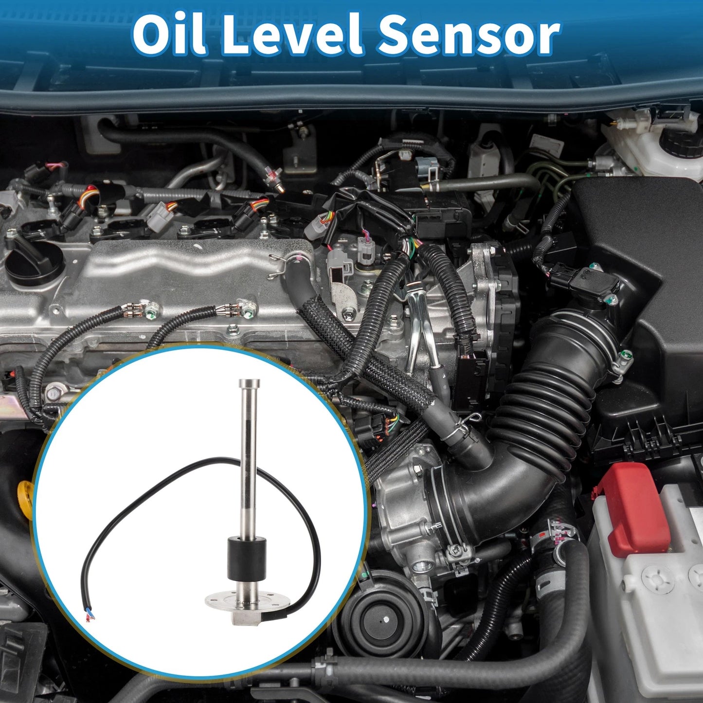 Fuel Sending Unit and Gauge Kit 0-190 ohms 6.89in for Marine Engine