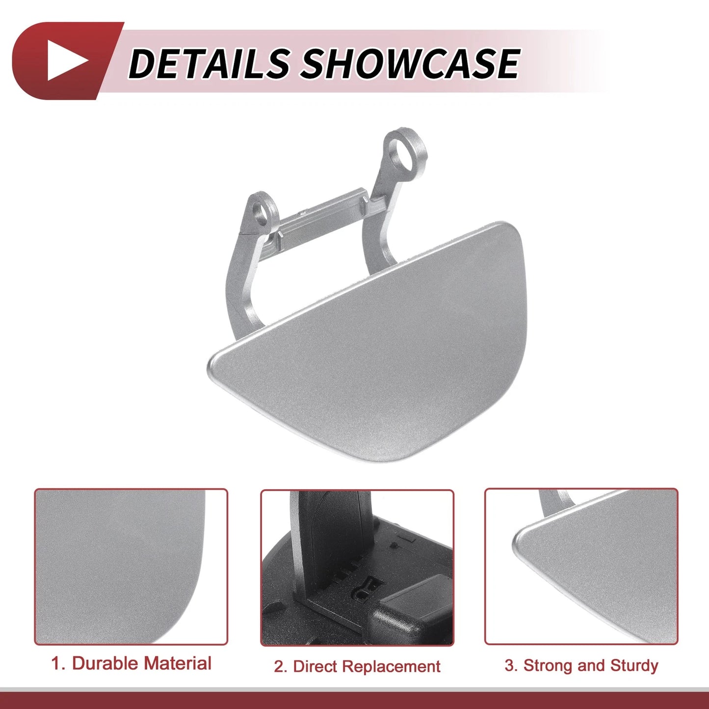 Front Right Washer Nozzle Cover for BMW 535i GT (2010-2017) Silver Tone