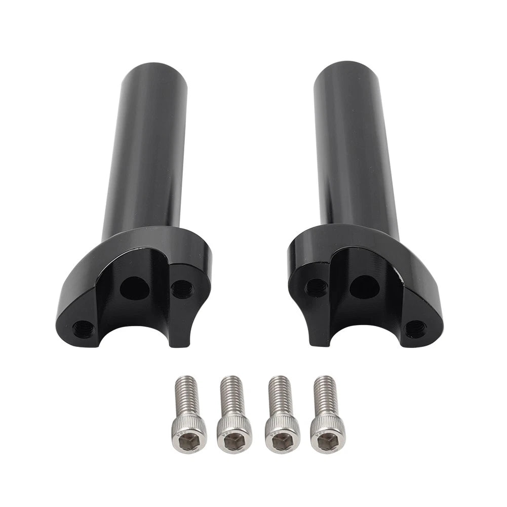 6" Black Straight Handlebar Risers for Harley Heritage Softail Dyna FXD