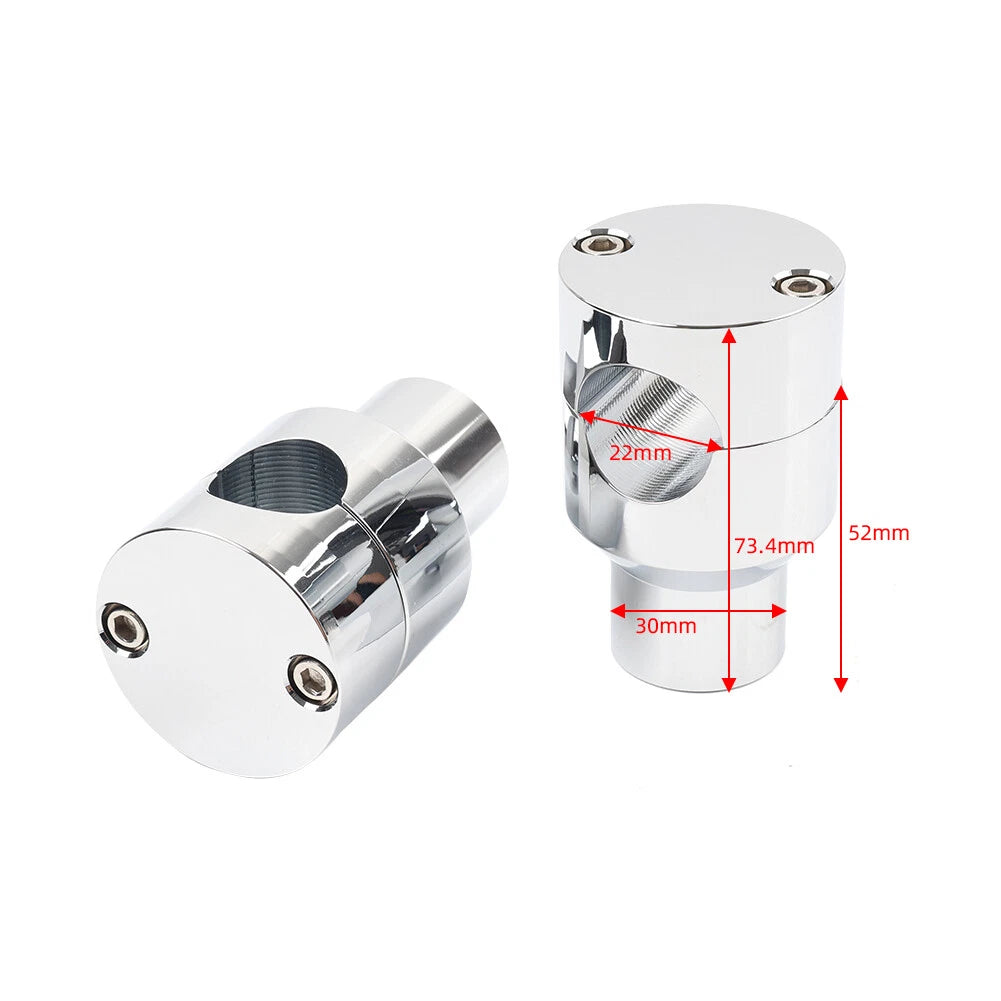 22mm Handlebar Riser Clamp Mount for Harley & Honda