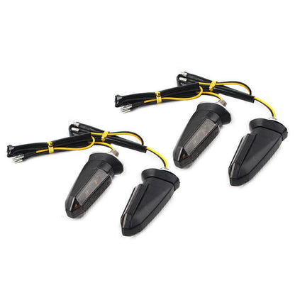 4X Universal 12V LED Turn Signal Lights for Motorcycle - Amber (All Years)