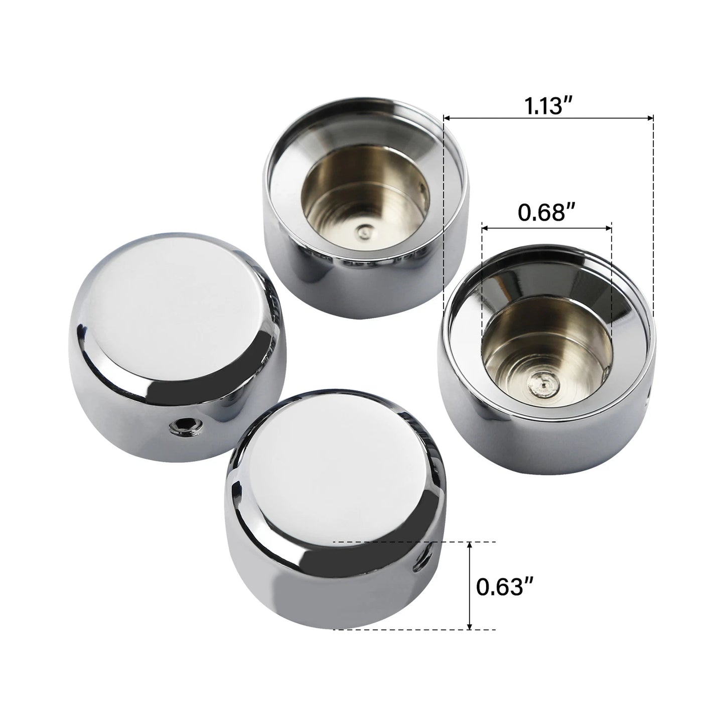 Chrome Engine Bolt Topper Covers for Harley Sportster S (2021-2024)