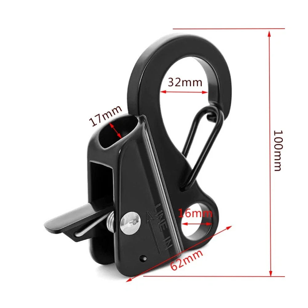 Sliding Rope Hook Clips for Yacht Fender Boat Bumper 316 Stainless Steel