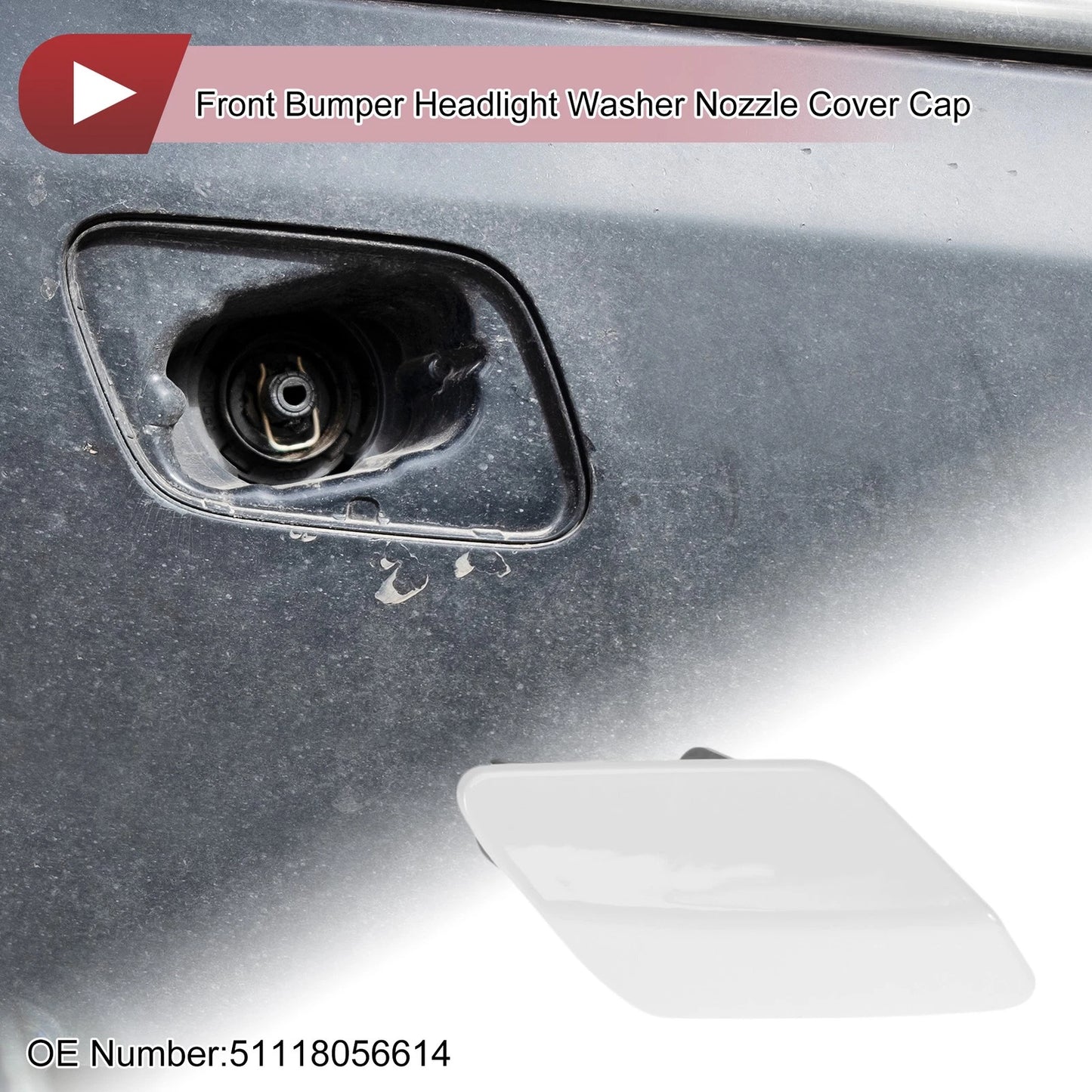 1 x Front Right Bumper Trim Nozzle Cover for BMW 320i