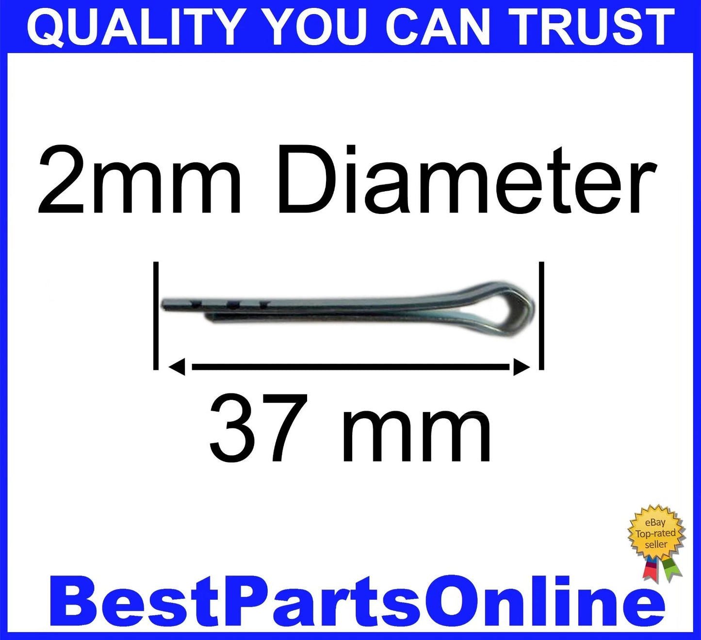 Cotter Pin 2mm x 37mm Stainless Steel