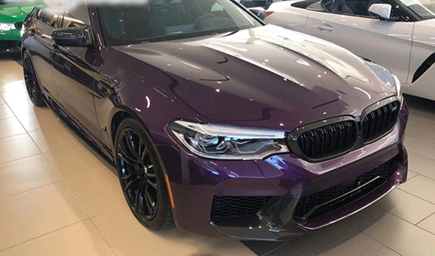 Front Bumper Side Spoiler Cover for BMW F90 M5 (2018-2022) Glossy Black