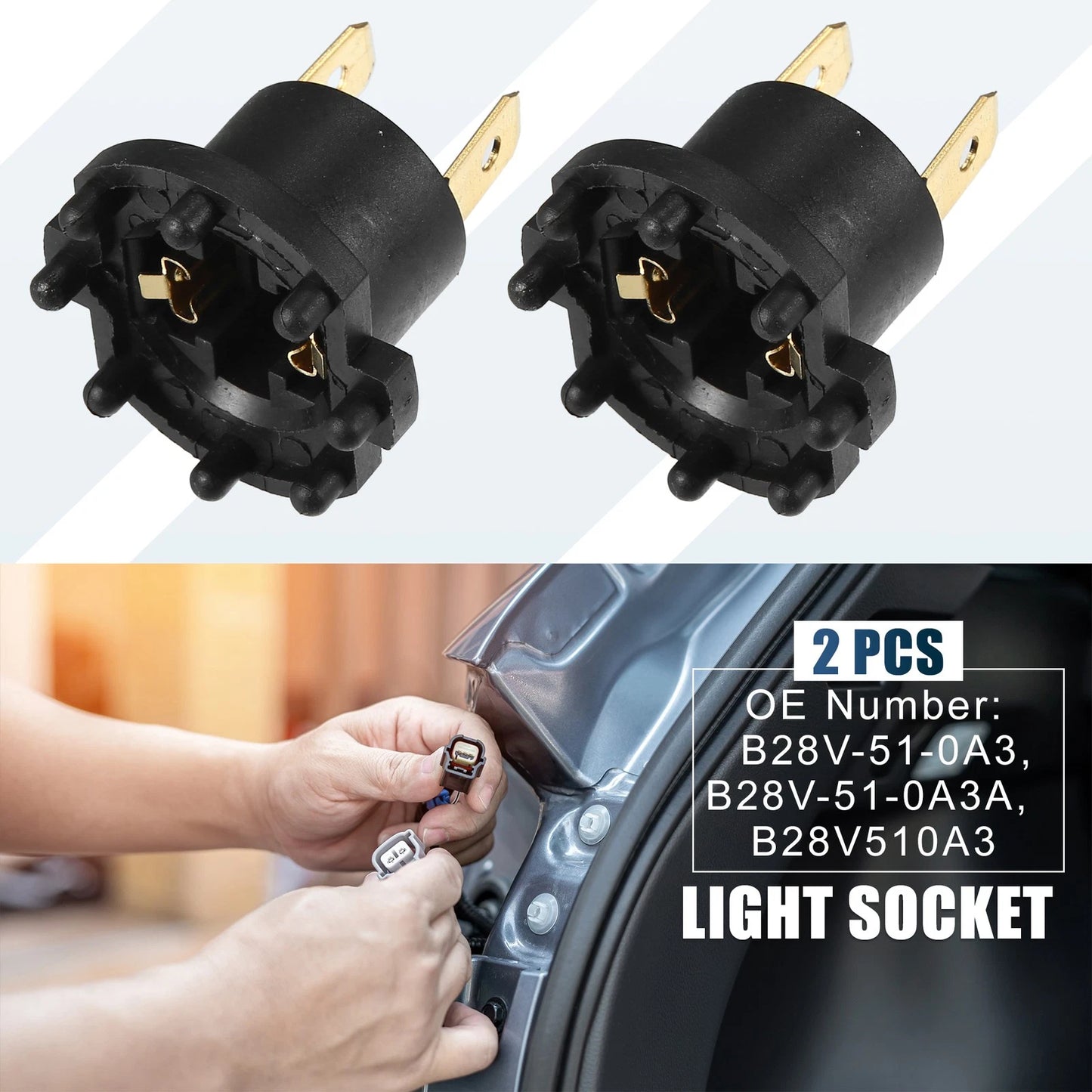 Headlight Bulb Socket Adapter for Mazda 3 (2004-2009) -  Set