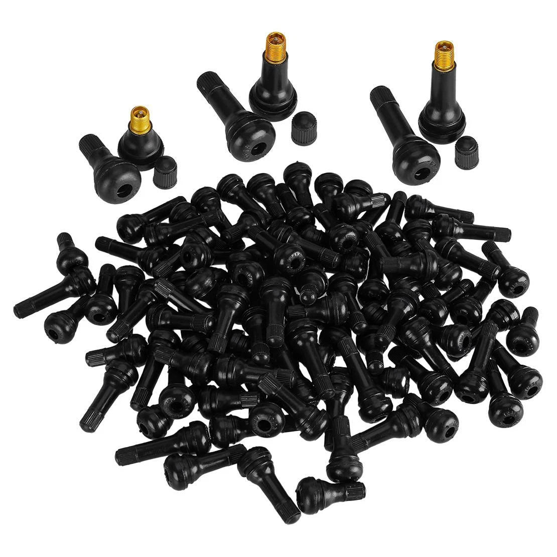 100 Pcs Snap In Tire Rubber Valve Stems for Car TR412 TR413 TR414