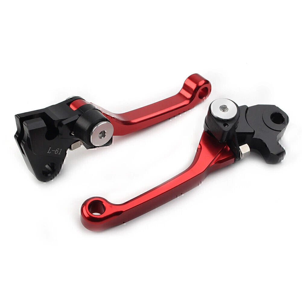 Red Pivot Brake Clutch Levers for KAWASAKI KX250F KX450F (2004-2023)