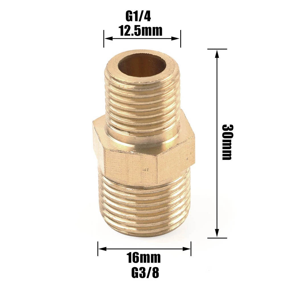 Brass G 1/4" Male to G 3/8" Male Adapter Pipe Fitting for Various Models