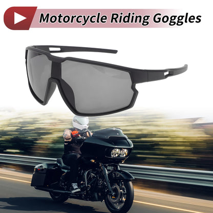 Goggles Deep Gray Lens Black Frame PC Cycling for Motorcycle