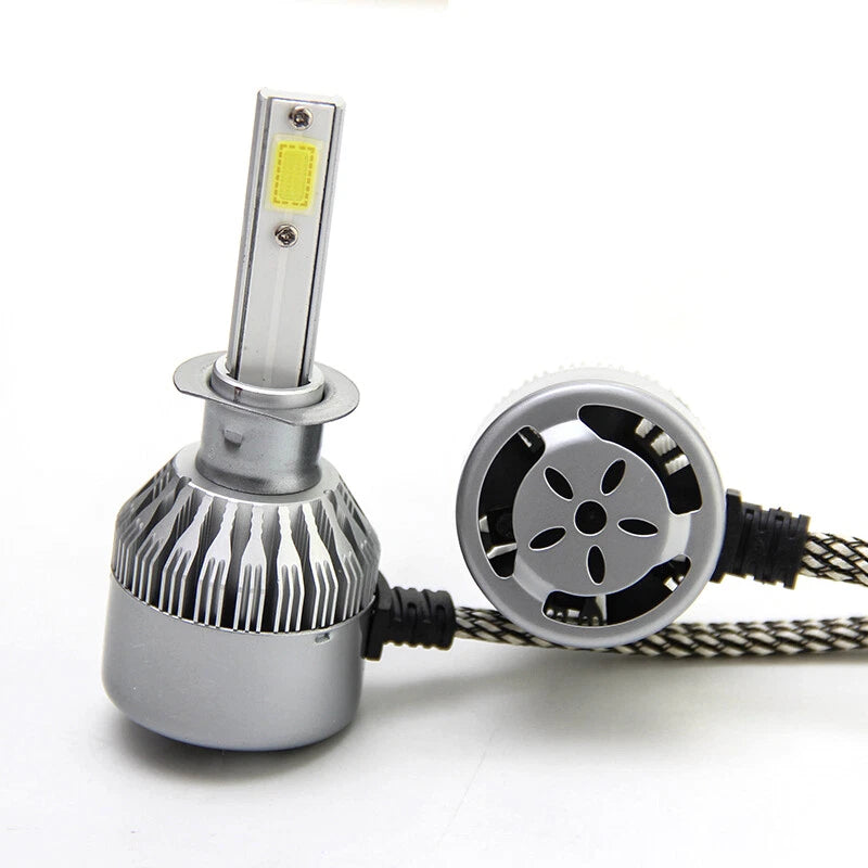 2X H1 6000K 36W HID LED Headlight Bulbs Light Kits Cob LED Fog Lamp White