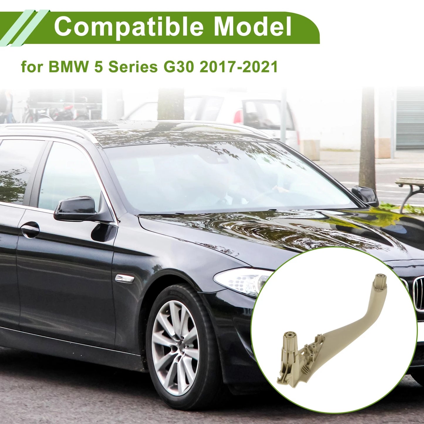 Door Panel Handle Pull Trim Cover for BMW 5 Series G30 (2017-2021) Beige