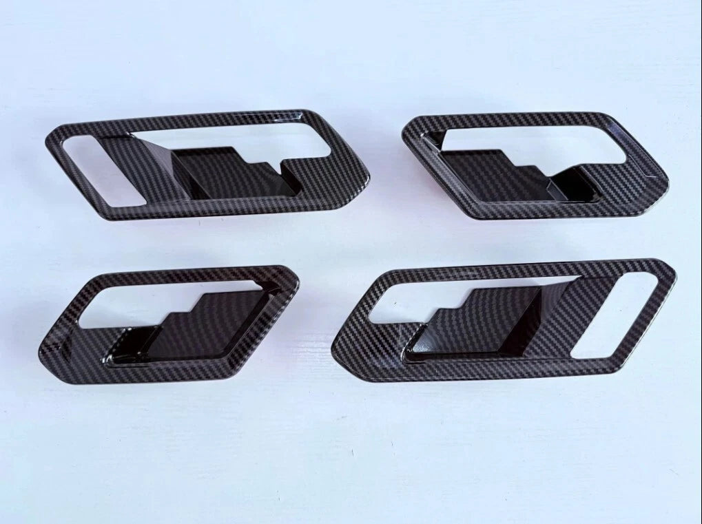 Carbon Fiber Look Inner Door Handle Bowl Cover Trim for Chevrolet Colorado (2023-2025)