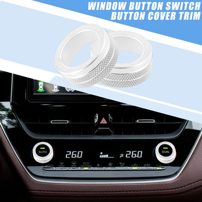 2 x AC Control Switch Knob Cover for Toyota Corolla (2020–2022)