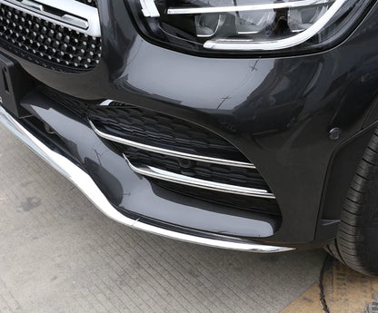 Front Fog Light Grilles Covers for 2020-2022 Mercedes-Benz GLC X253 Chrome