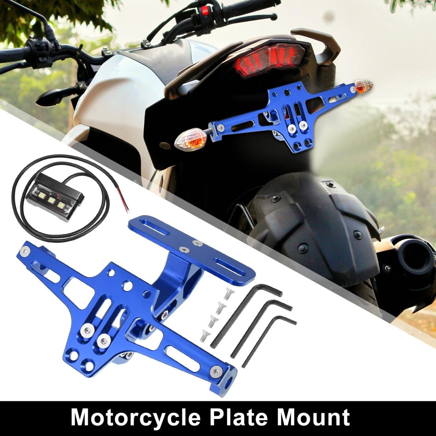 License Plate Bracket 1 x E-liminator Kit with OEM Turn Signals for Motorcycle