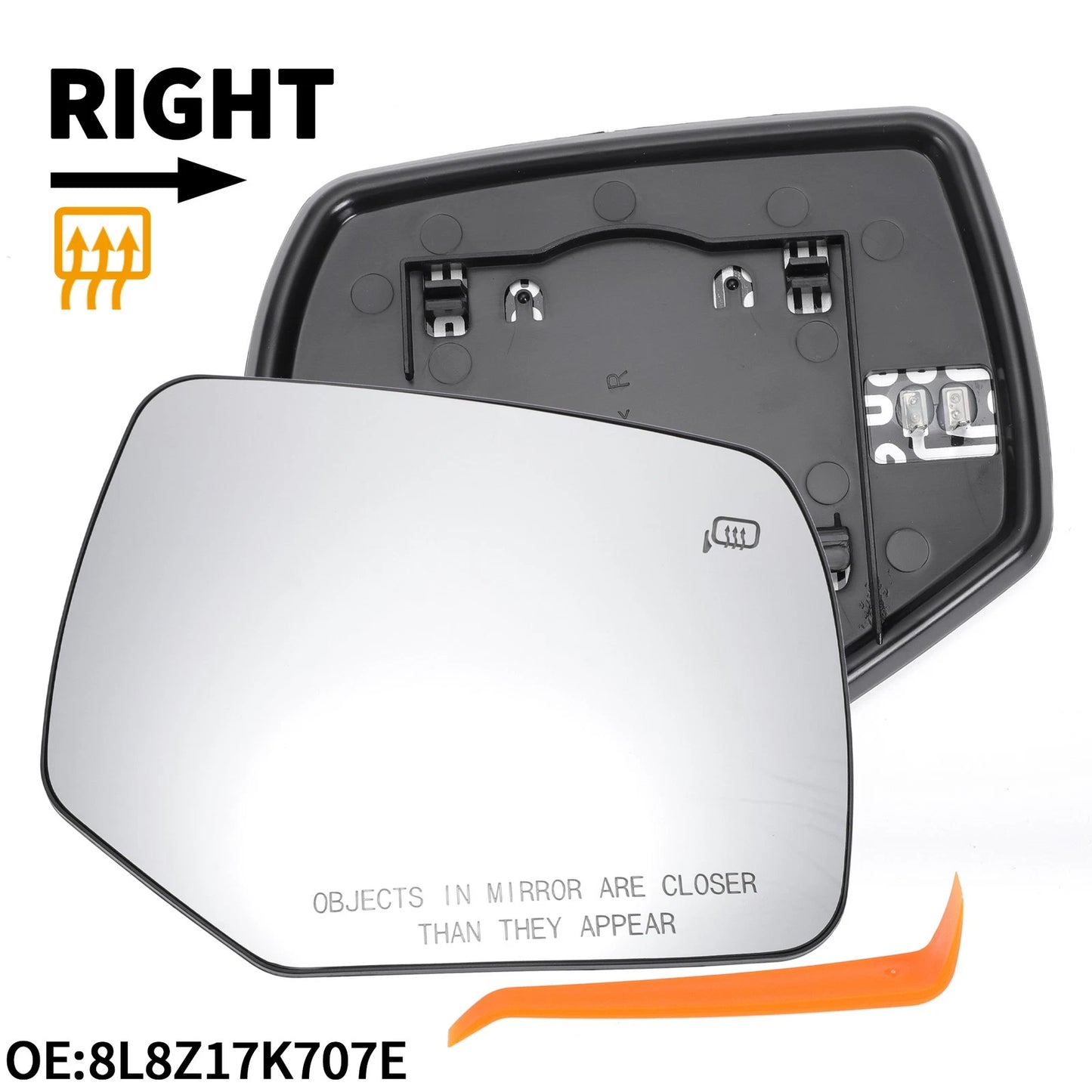 Heated Right Side Mirror Glass for Ford Escape (2008-2012)