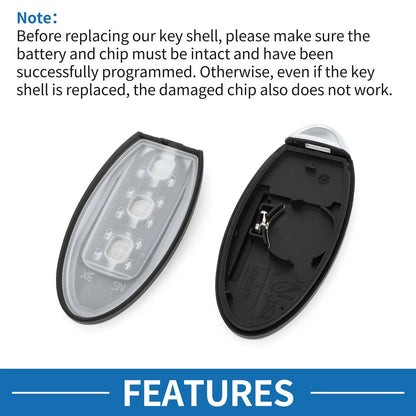 Keyless Entry Remote Fob Shell Case for Nissan Sunny