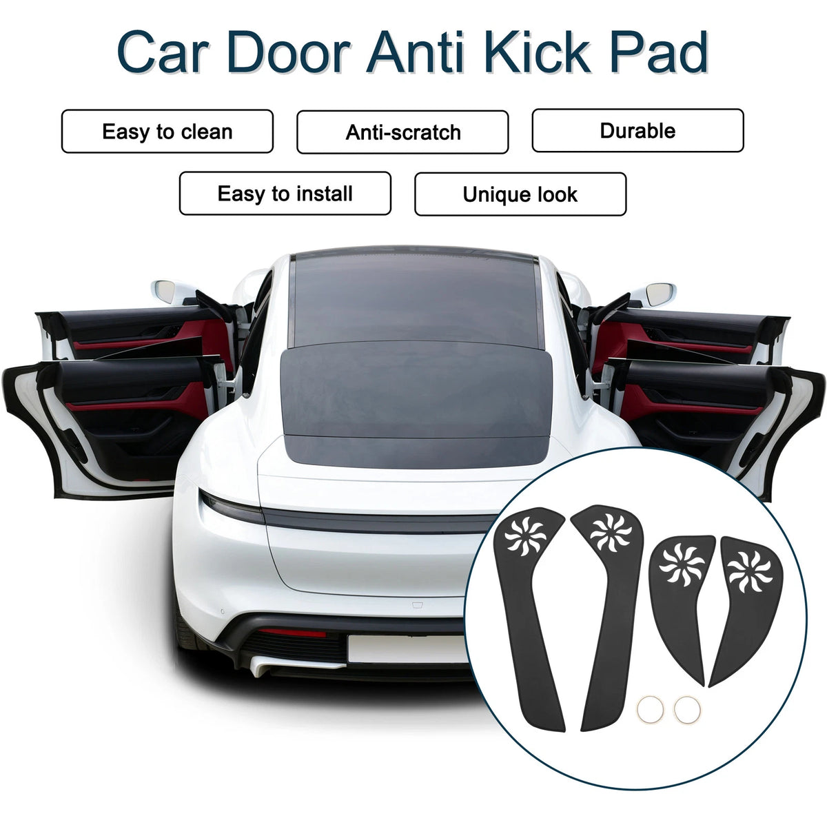 Car Door Anti Kick Pad Sticker Protector for Toyota Yaris (2006-2020)