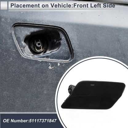 Front Left Washer Nozzle Cover for BMW 335i GT xDrive (2012-2015) Black
