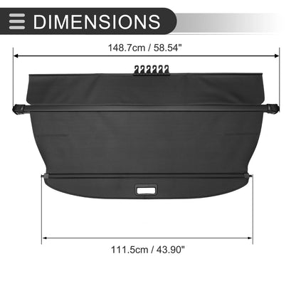 Cargo Cover for Volvo XC90 2003-2014 Carbon Fiber Black