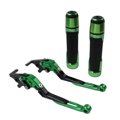 Fold Extendable Brake Clutch Lever Grip Set for Kawasaki Ninja 250R (2008-2012)