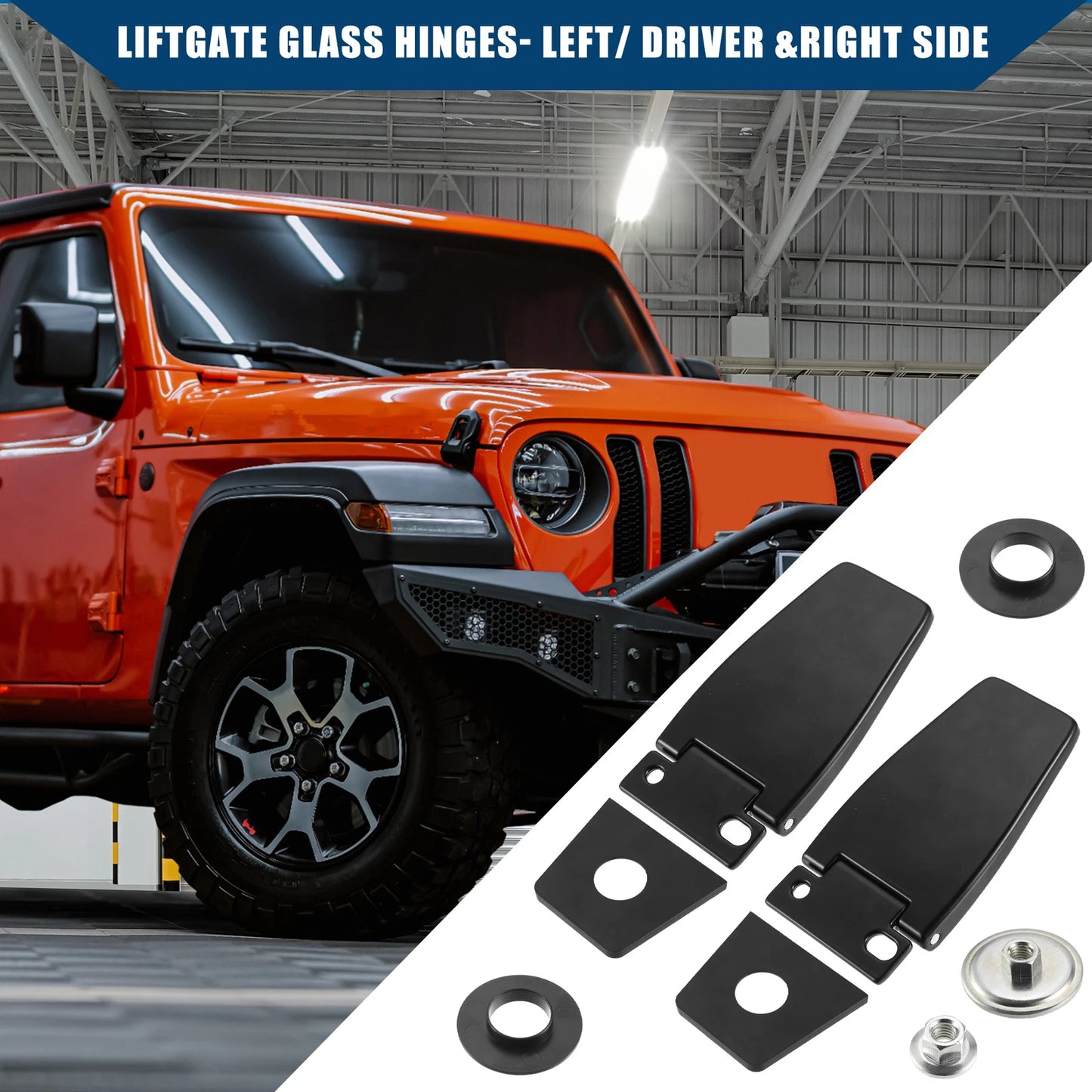 Rear Liftgate Glass Hinge for Jeep Wrangler (2007-2018)